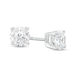 Previously Owned - 3/4 CT. T.W. Lab-Grown Diamond Solitaire Stud Earrings in 14K White Gold (F/SI2)