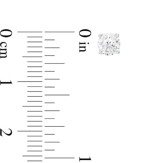 Previously Owned - 3/4 CT. T.w. Lab-Grown Diamond Solitaire Stud Earrings in 14K White Gold (F/Si2)