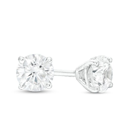 Previously Owned - 3/4 CT. T.w. Lab-Grown Diamond Solitaire Stud Earrings in 14K White Gold (F/Si2)