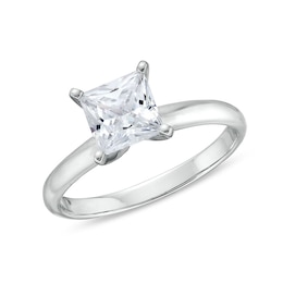 Previously Owned - 1-1/2 CT. Princess-Cut Lab-Grown Diamond Solitaire Engagement Ring in 14K White Gold (I/SI2)