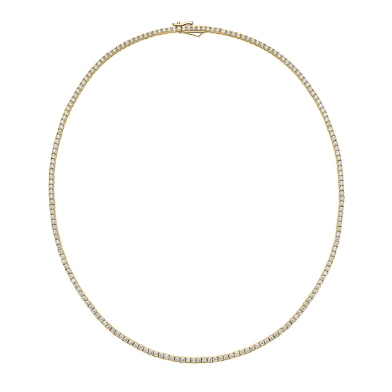 Previously Owned - 5 CT. T.w. Lab-Grown Diamond Tennis Necklace in 10K Gold (I/Si2) - 17"