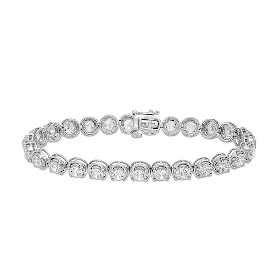 Previously Owned - 10 CT. T.w. Lab-Grown Diamond Miracle Tennis Bracelet in 10K White Gold (I/Si2)