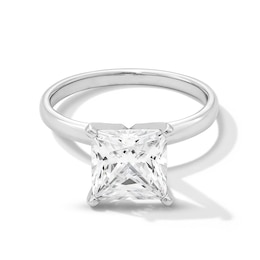 Previously Owned - 3 CT. Princess-Cut Lab-Grown Diamond Solitaire Engagement Ring in 14K White Gold (F/VS2)