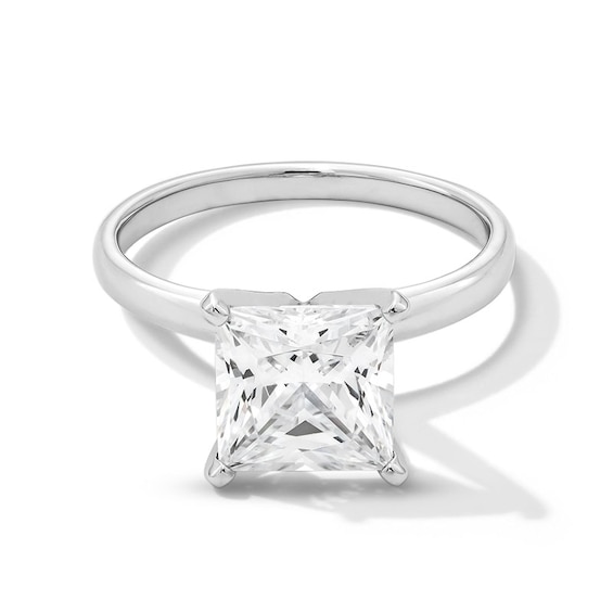 Previously Owned - 3 CT. Princess-Cut Lab-Grown Diamond Solitaire Engagement Ring in 14K White Gold (F/Vs2)