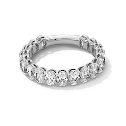 Previously Owned - 2 CT. T.W. Oval Lab-Grown Diamond Eternity Band in 14K White Gold (F/VS2)