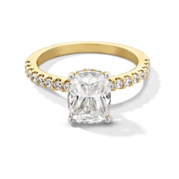 Previously Owned - 2-1/2 CT. T.W. Elongated Cushion-Cut Lab-Grown Diamond Engagement Ring in 14K Gold (F/VS2)