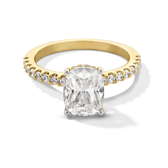 Previously Owned - 2-1/2 CT. T.w. Elongated Cushion-Cut Lab-Grown Diamond Engagement Ring in 14K Gold (F/Vs2)