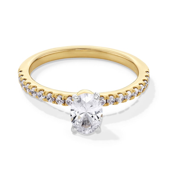 Previously Owned - 1 CT. T.w. Oval Lab-Grown Diamond Engagement Ring in 14K Gold (F/Si2)