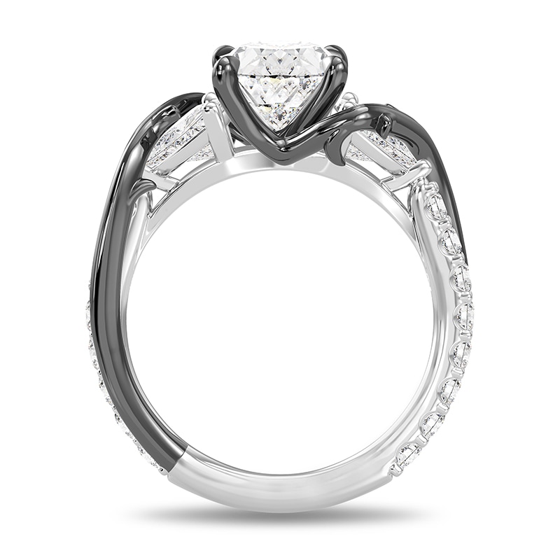 Main Image 3 of Previously Owned - Enchanted Star Villains Maleficent 3-3/4 CT. T.W. Oval Lab-Grown Diamond Thorn Ring in White Gold