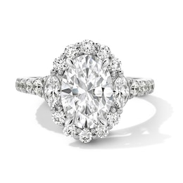 Previously Owned - Vera Wang Love Collection 3 CT. T.W. Oval Lab-Grown Diamond Engagement Ring in 14K White Gold