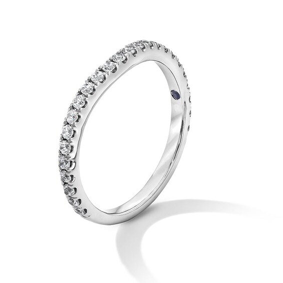 Previously Owned - Vera Wang Love Collection 1/3 CT. T.w. Lab-Grown Diamond Contour Anniversary Band in 14K White Gold