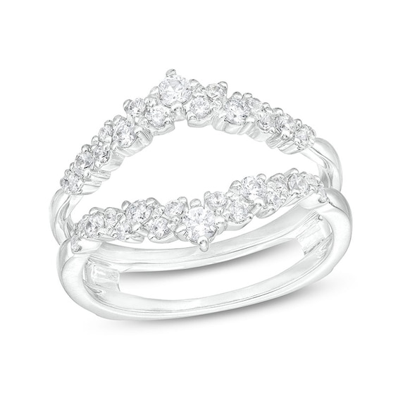 Previously Owned - 1/2 CT. T.w. Diamond Scatter Solitaire Enhancer in 14K White Gold