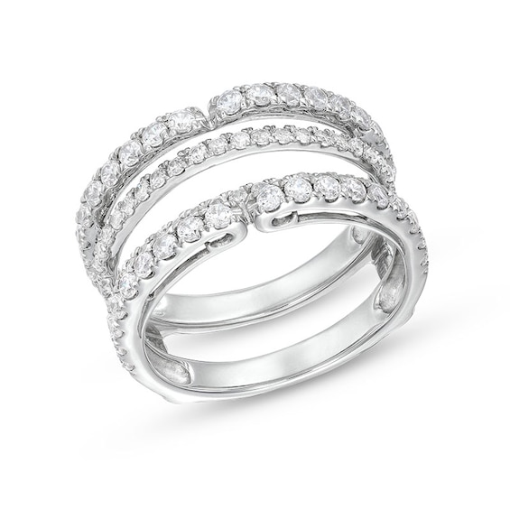 Previously Owned - 1-1/4 CT. T.w. Diamond Split Double Row Enhancer in 14K White Gold