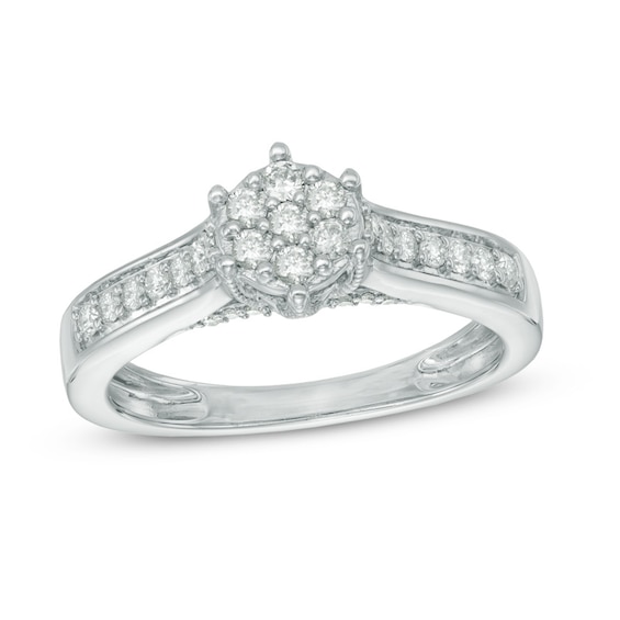 Previously Owned - 3/8 CT. T.w. Composite Diamond Ring in 10K White Gold