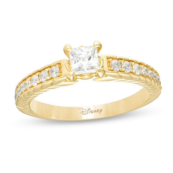 Previously Owned - Enchanted Disney Anna 3/4 CT. T.w. Princess-Cut Diamond Engagement Ring in 14K Gold