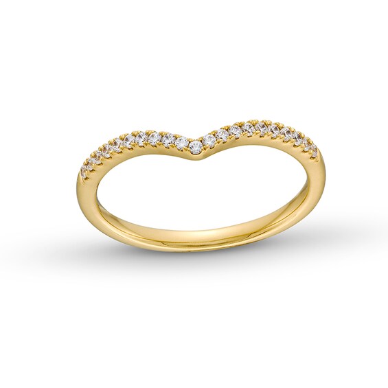 Previously Owned - 1/8 CT. T.w. Diamond Chevron Anniversary Band in 14K Gold