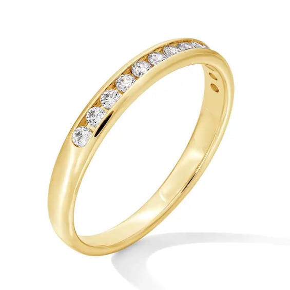 Previously Owned - 1/4 CT. T.w. Diamond Channel-Set Thirteen Stone Band in 14K Gold
