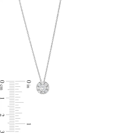 Previously Owned - 1/2 CT. T.w. Lab-Grown Multi-Diamond Pendant in 14K White Gold (F/Si2)