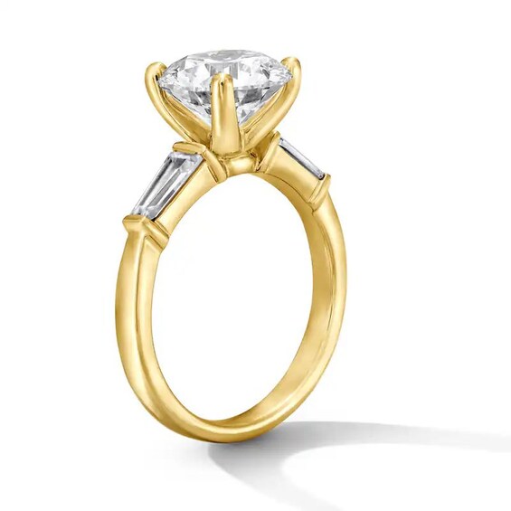 Previously Owned - 5/8 CT. T.w. Baguette Lab-Grown Diamond Three Stone Semi Mount in 14K Gold (F/Vs2)