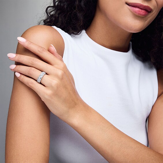 Previously Owned - 2-1/2 CT. T.w. Lab-Grown Diamond Multi-Row Anniversary Band in 14K White Gold (F/Si2)