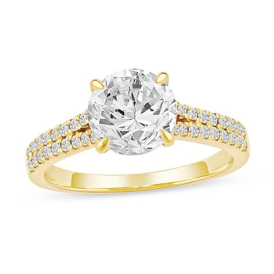 Previously Owned - 2-1/3 CT. T.w. Lab-Grown Diamond Split Shank Engagement Ring in 14K Gold (I/Si2)