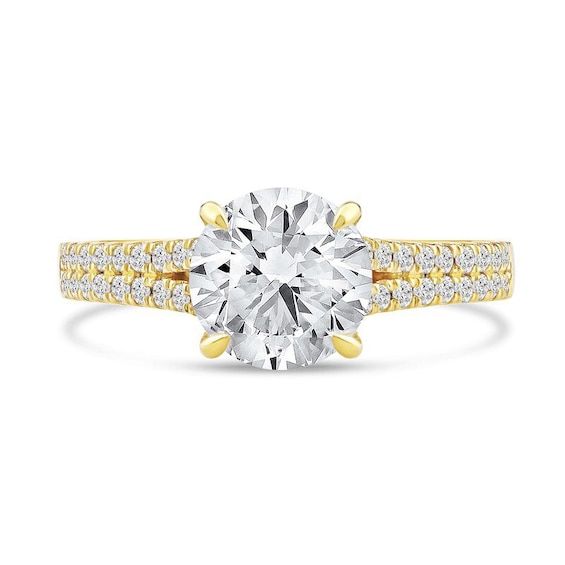Previously Owned - 2-1/3 CT. T.w. Lab-Grown Diamond Split Shank Engagement Ring in 14K Gold (I/Si2)