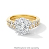 Thumbnail Image 5 of Previously Owned - 3-3/4 CT. T.W. Oval Lab-Grown Diamond Graduated Shank Engagement Ring in 14K Gold (I/SI2)