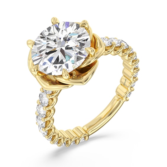 Previously Owned - Enchanted Star Belle 3-7/8 CT. T.w. Lab-Grown Diamond Rose Engagement Ring in 14K Gold (F/Vs2)