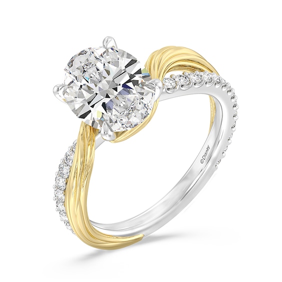 Previously Owned - Enchanted Star Rapunzel 3-1/3Ct. T.w. Oval Lab-Grown Diamond Engagement Ring in 14K Two-Tone Gold