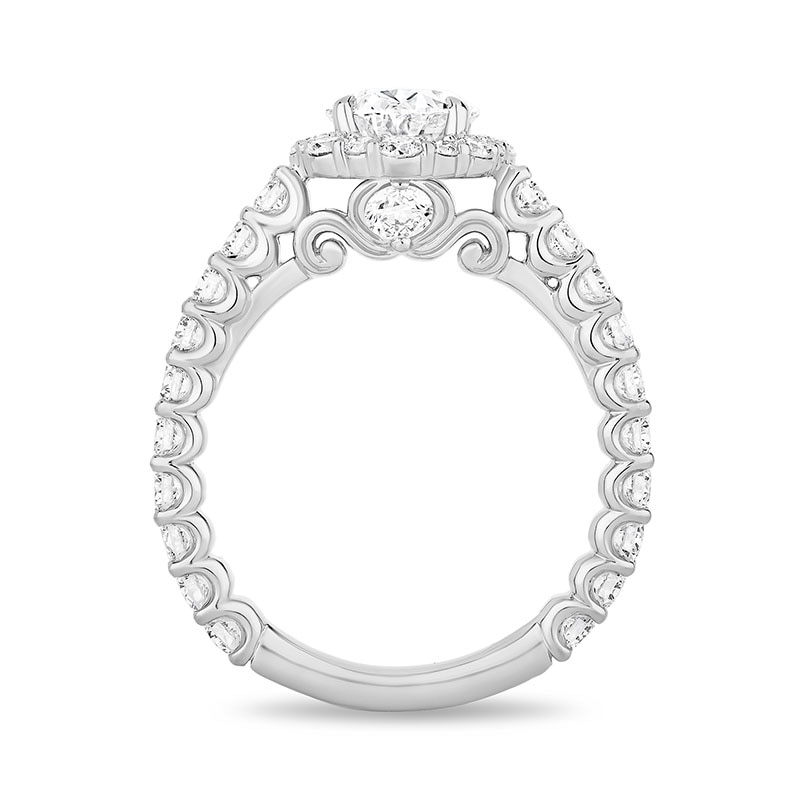 Main Image 3 of Previously Owned - Enchanted Star Cinderella 2-7/8 CT. T.W. Oval Lab-Grown Diamond Engagement Ring in 14K White Gold