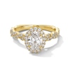 Thumbnail Image 1 of Previously Owned - Vera Wang Love Collection 1-5/8 CT. T.W. Oval Lab-Grown Diamond Frame Engagement Ring in 14K Gold