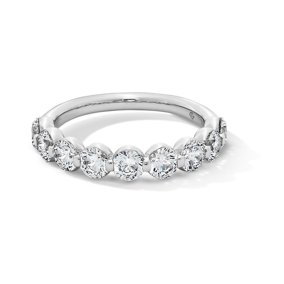 Previously Owned - 1 CT. T.w. Lab-Grown Diamond Nine Stone Anniversary Band in 14K White Gold (F/Vs2)