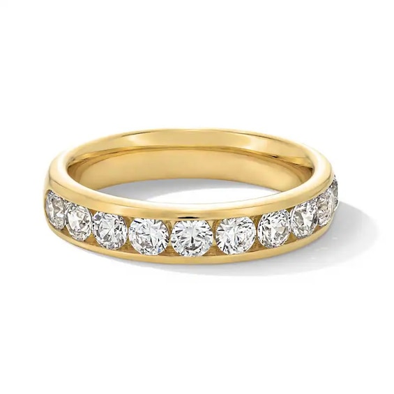 Previously Owned - 1-1/2 CT. T.w. Lab-Grown Diamond Channel Ten Stone Band in 10K Gold (F/Vs2)