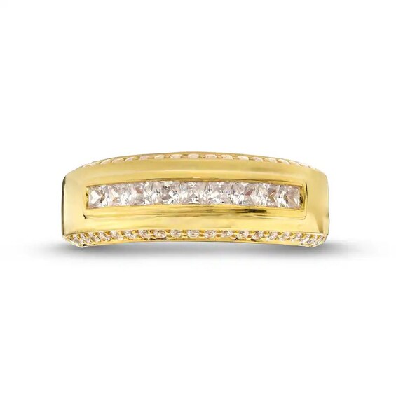 Previously Owned - Vera Wang Men's 1 CT. T.w. Square-Cut Diamond Nine Stone Anniversary Band in 14K Gold