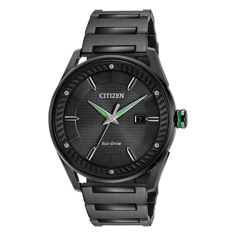 Main Image 1 of Previously Owned - Men's Drive from Citizen Eco-Drive® CTO Black IP Watch with Black Dial (Model: BM6985-55E)