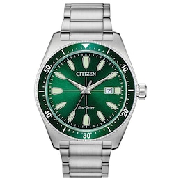 Previously Owned - Men's Citizen Eco-Drive® Brycen Watch with Green Dial (Model: AW1598-70X)