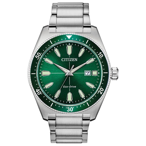 Previously Owned - Men's Citizen Eco-Drive® Brycen Watch with Green Dial (Model: Aw1598-70X)