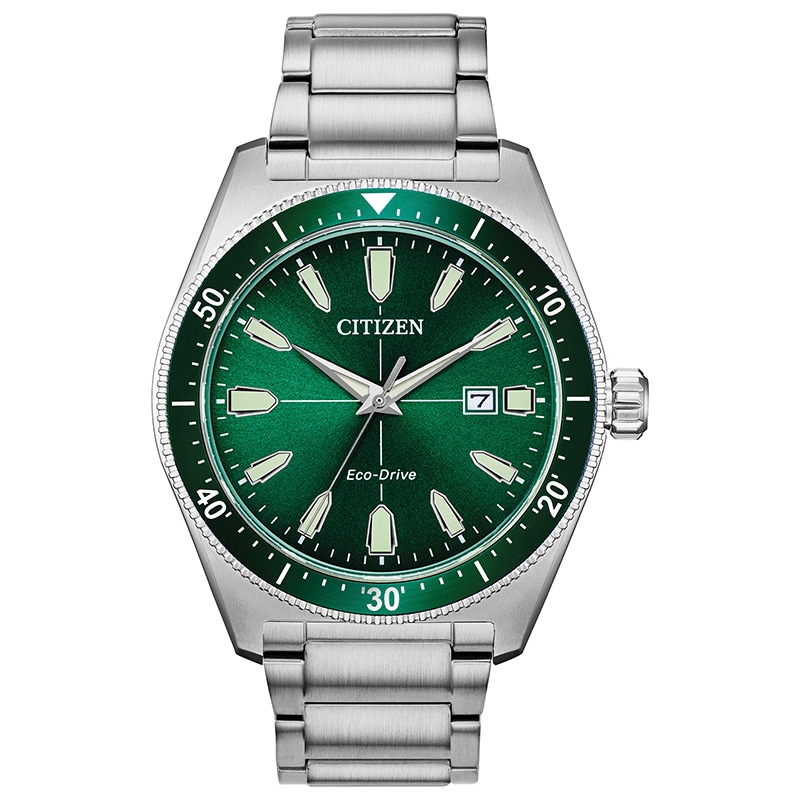 Main Image 1 of Previously Owned - Men's Citizen Eco-Drive® Brycen Watch with Green Dial (Model: AW1598-70X)