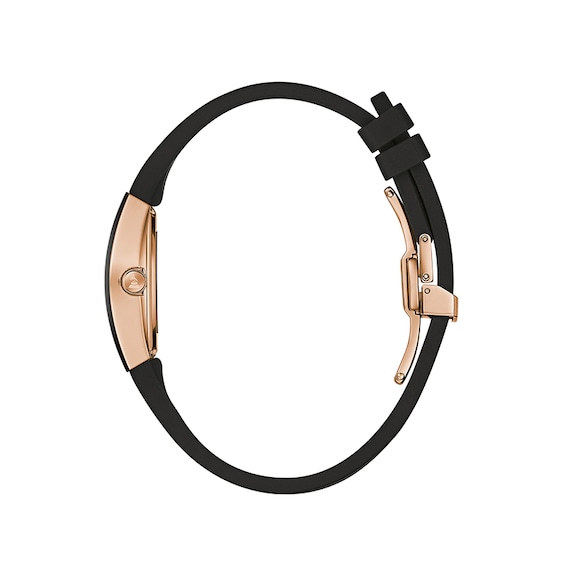 Previously Owned - Ladies' Special Edition Bulova Modern Latin Grammy® Gemini Watch with Tonneau Black Dial (Model: 97L163)