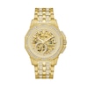 Thumbnail Image 1 of Previously Owned - Men's Bulova Octava Crystal Accent Gold-Tone Automatic Watch with Skeleton Dial (Model: 98A292)