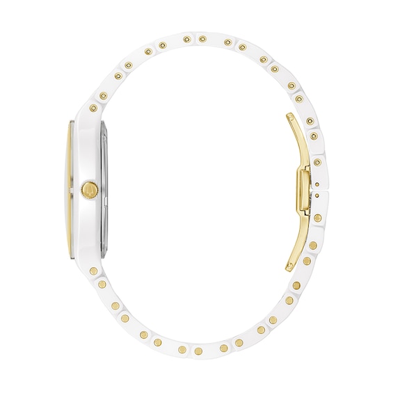 Previously Owned - Ladies' Bulova Modern Millenia Diamond Accent Watch with Mother-of-Pearl Dial (Model: 98R292)
