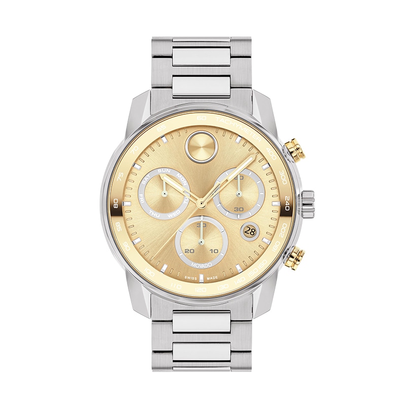 Main Image 1 of Previously Owned - Men's Movado BOLD® Verso Chronograph Watch with Gold-Tone Dial (Model:&nbsp;3600907)