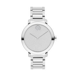 Previously Owned - Ladies’ Movado Bold® Evolution Crystal Accent Watch with Silver-Tone Glitter Dial (Model: 3600732)