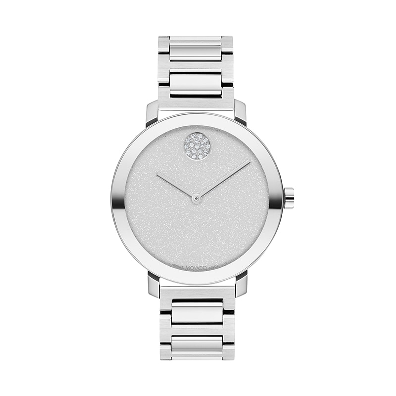 Main Image 1 of Previously Owned - Ladies’ Movado Bold® Evolution Crystal Accent Watch with Silver-Tone Glitter Dial (Model: 3600732)