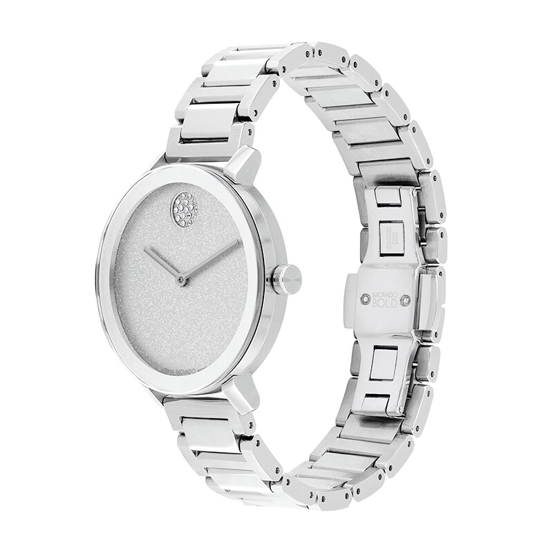 Main Image 2 of Previously Owned - Ladies’ Movado Bold® Evolution Crystal Accent Watch with Silver-Tone Glitter Dial (Model: 3600732)