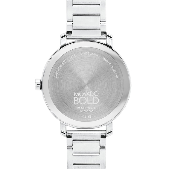 Previously Owned - Ladies’ Movado Bold® Evolution Crystal Accent Watch with Silver-Tone Glitter Dial (Model: 3600732)