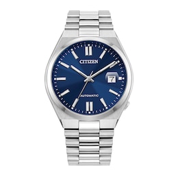 Previously Owned - Men's Citizen Tsuyosa Collection Automatic Watch with Blue Sunray Dial (Model: NJ0150-56L)