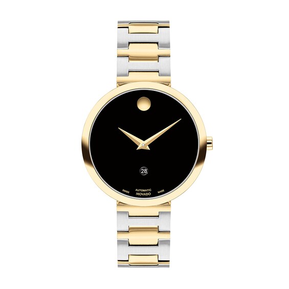 Previously Owned - Movado Automatic Museum® Classic Two-Tone Watch with Black Dial (Model: 0607679)