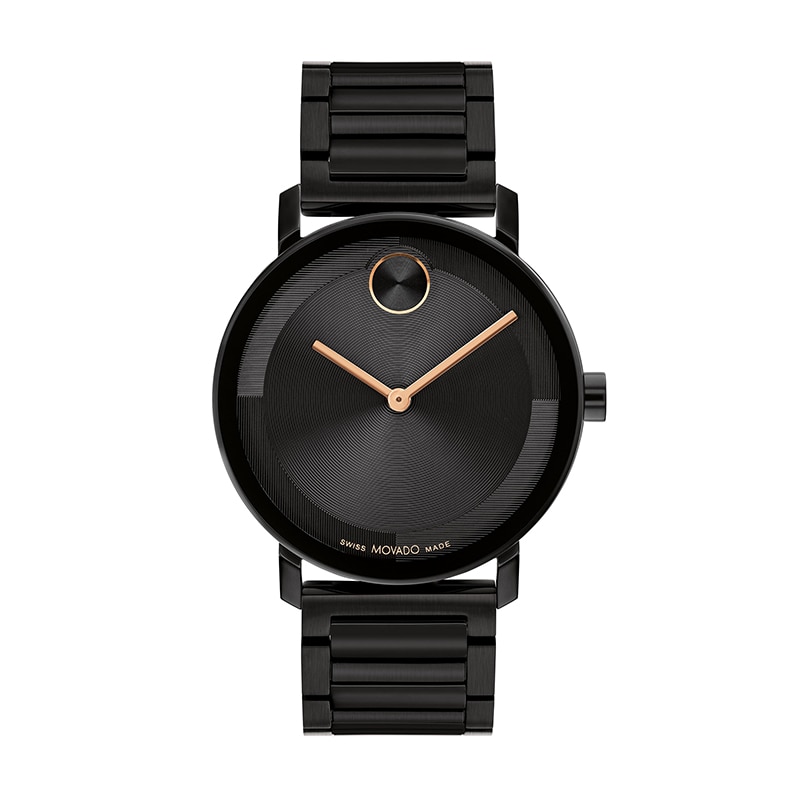 Main Image 1 of Previously Owned - Men's Movado Bold® Evolution Black IP Watch with Textured Tonal Black Dial (Model: 3601112)
