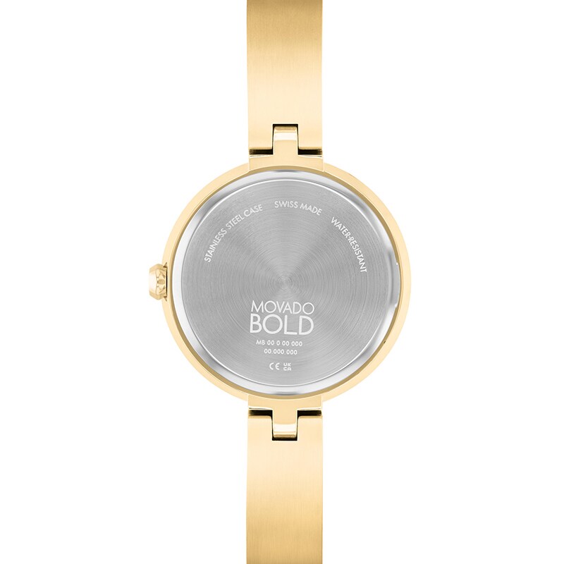 Main Image 3 of Previously Owned - Ladies' Movado Bold® Evolution Gold-Tone IP Bangle Watch with Crystal Accent Dial (Model: 3601161)